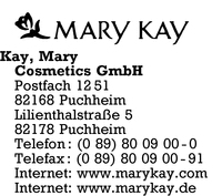 Kay Cosmetics GmbH, Mary