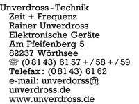 Unverdross-Technik Zeit + Frequenz, Inh. Rainer Unverdross