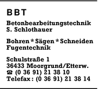 BBT Betonbearbeitungstechnik S. Schlothauer