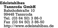 Edelstahlbau Tannroda GmbH