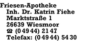 Friesen-Apotheke Dr. Katrin Fiehe