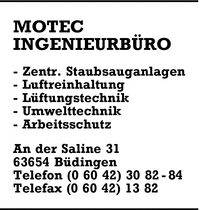 Motec Ingenieurbro Gesellschaft fr Industrietechnik Umwelt- und Arbeitsschutz mbH