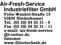 Air-Fresh-Service Industriefilter GmbH