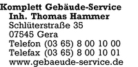Komplett Gebude-Service, Inh. Thomas Hammer