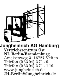 Jungheinrich AG Hamburg Vertriebszentrum Ost NL Berlin/Brandenburg