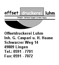 Offsetdruckerei Luhm Inh. G. Caspari u. H. Haase