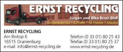 Ernst Recycling Jrgen und Elke Ernst GbR