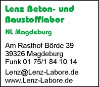 Lenz Beton- und Baustofflabor NL Magdeburg