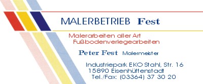 Malerbetrieb Peter Fest