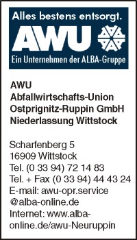 AWU Abfallwirtschafts-Union Ostprignitz-Ruppin GmbH Niederlassung Wittstock