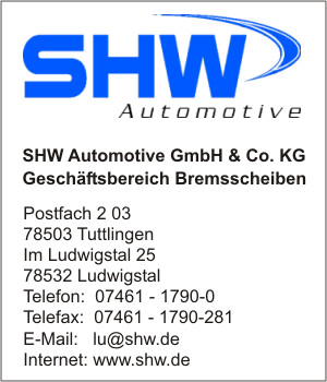 SHW Automotive GmbH & Co. KG  Geschftsbereich Bremsscheiben