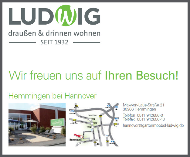 Firma Gartenmöbel Ludwig, E. F. Ludwig GmbH & Co. KG in Hemmingen -  Branche(n): Gartenmöbel