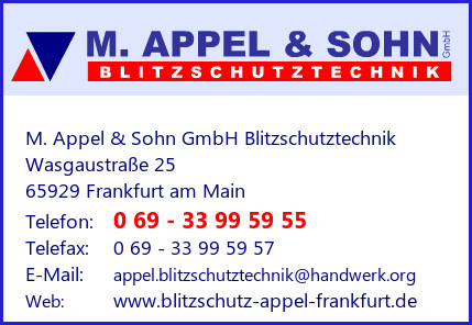 M. Appel & Sohn GmbH Blitzschutztechnik
